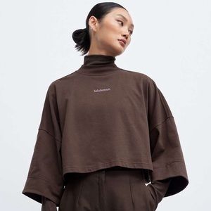 Lululemon Heavyweight Cotton Cropped 3/4 Sleeve Shirt Espresso
